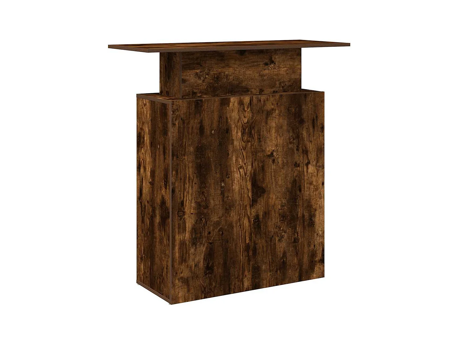 Bureau de réception chêne fumé 100x40x104 cm bois d'ingénierie