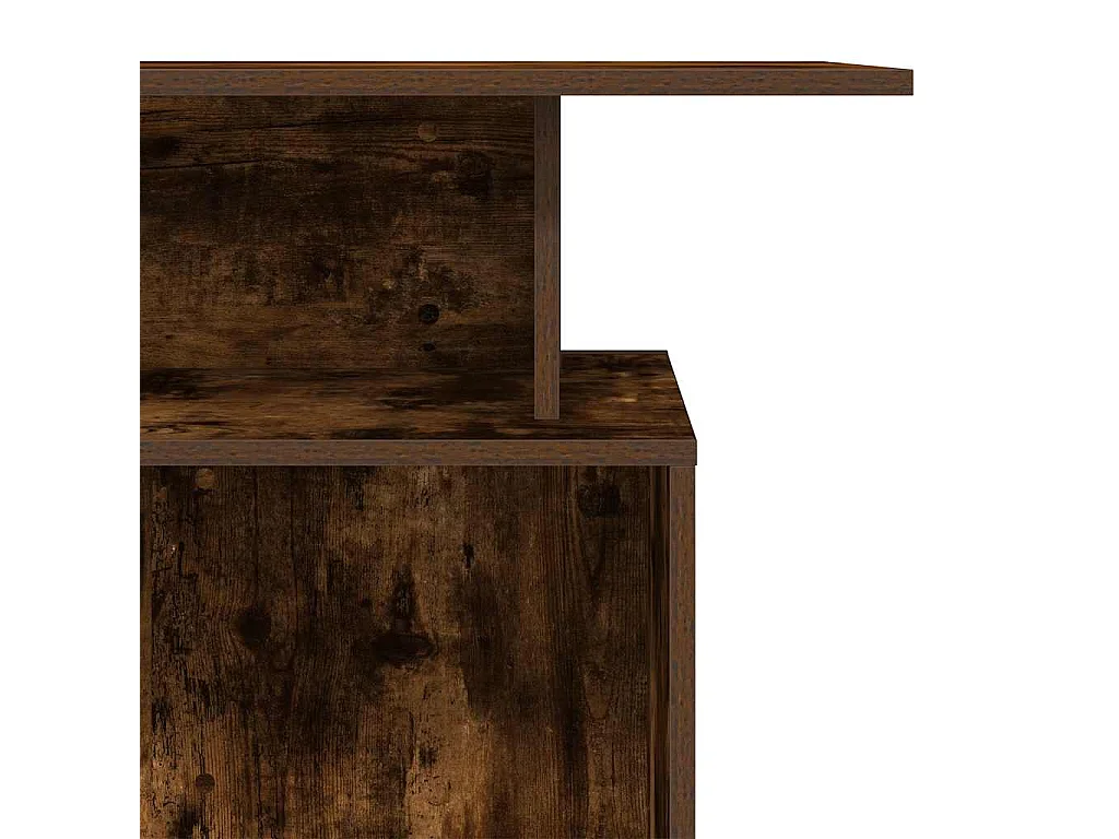 Bureau de réception chêne fumé 100x40x104 cm bois d'ingénierie