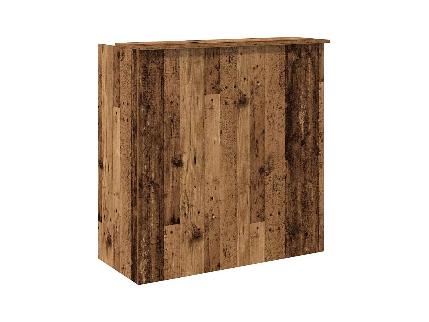 Bureau de réception vieux bois 100x50x103,5cm bois d'ingénierie