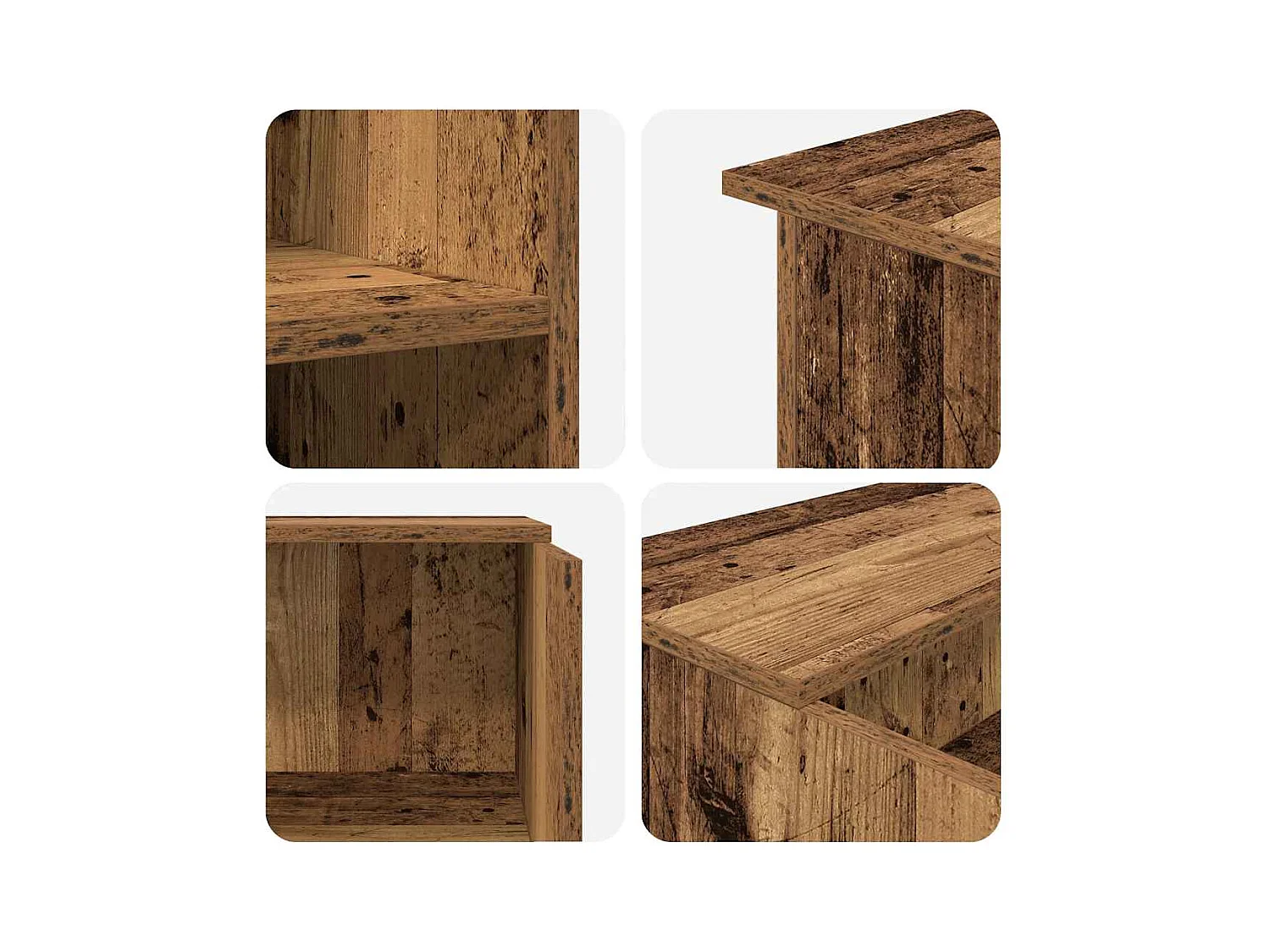 Bureau de réception vieux bois 100x50x103,5cm bois d'ingénierie