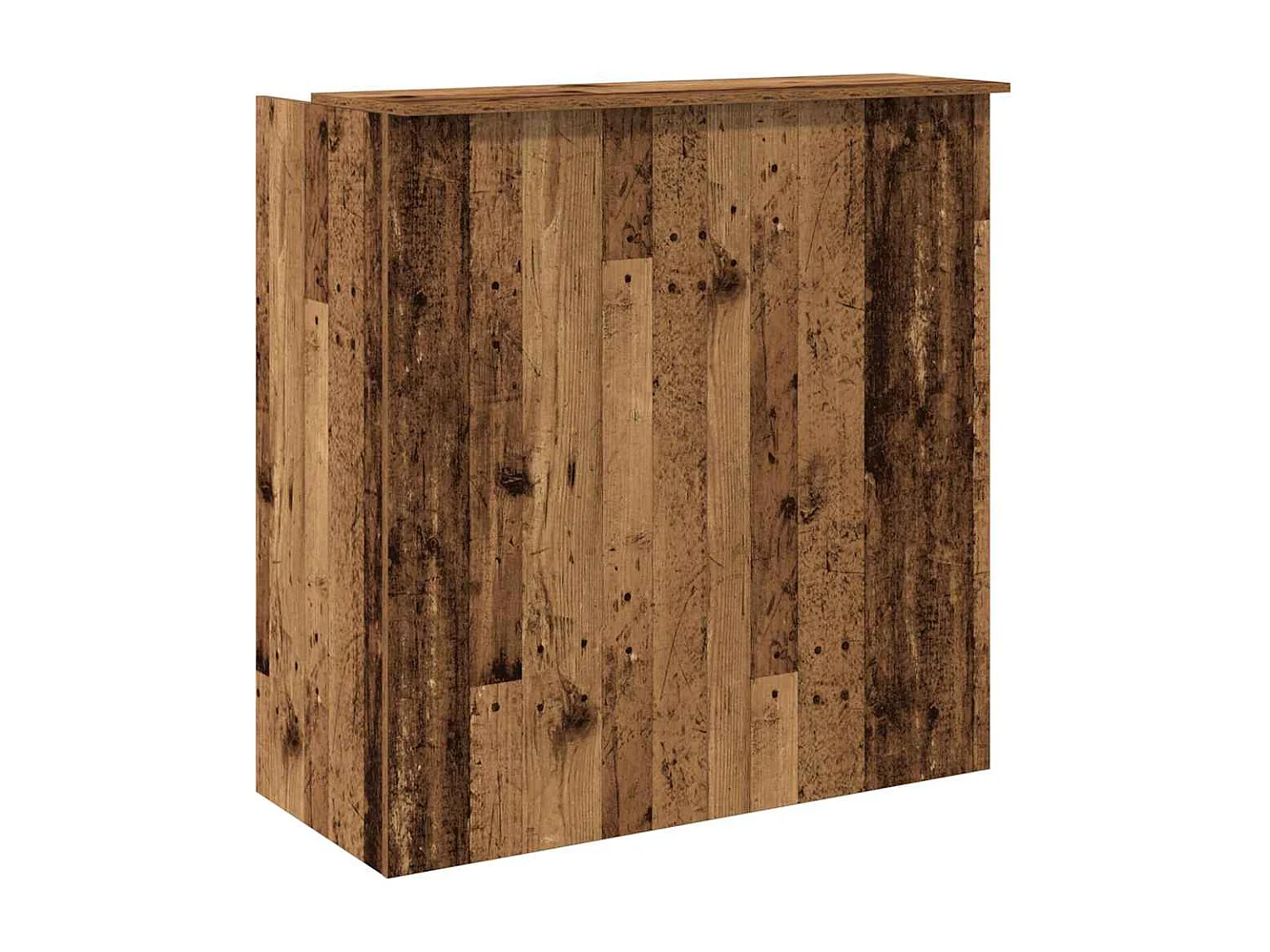 Bureau de réception vieux bois 100x50x103,5cm bois d'ingénierie