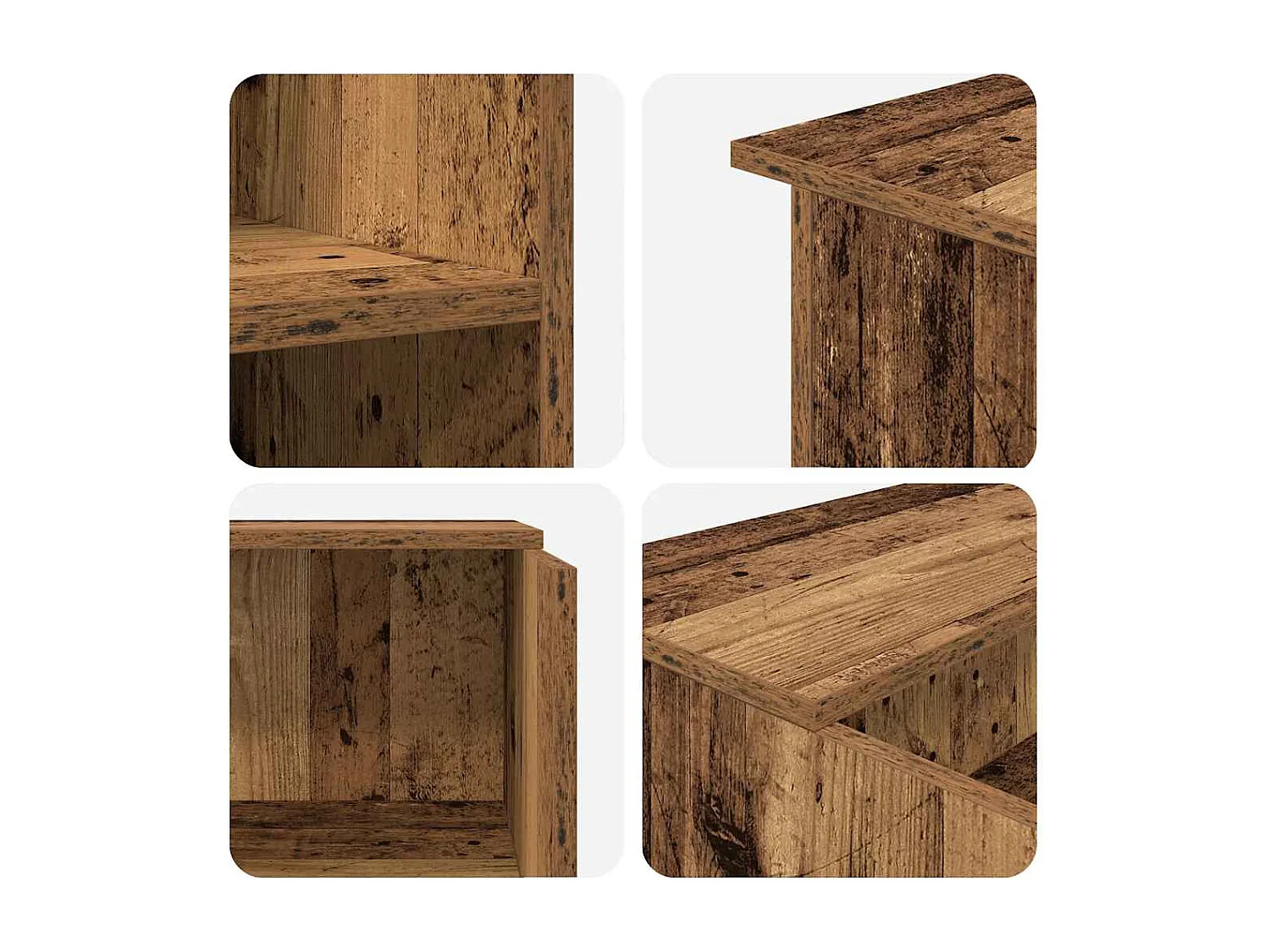 Bureau de réception vieux bois 100x50x103,5cm bois d'ingénierie