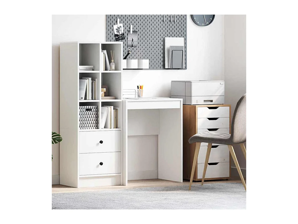 Bureau Blanc 60 x 40 x 76 cm Bois d'ingénierie