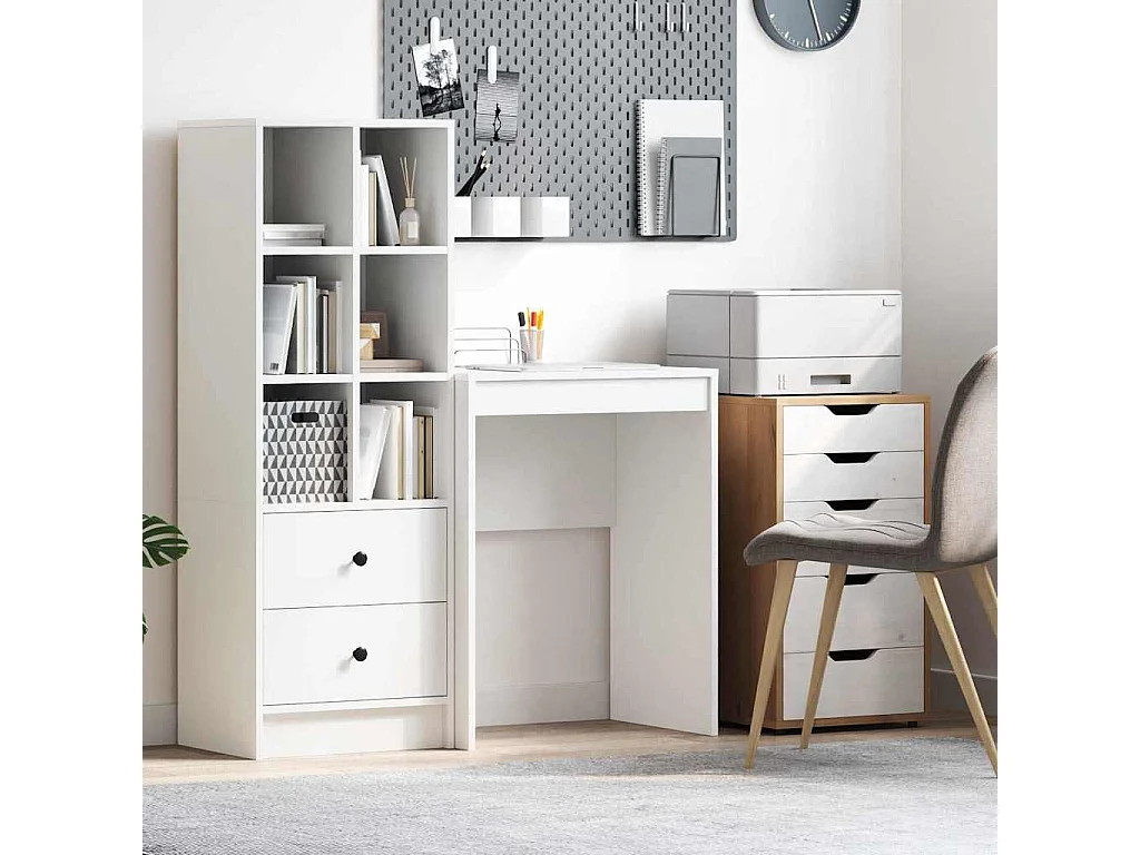 Bureau Blanc 60 x 40 x 76 cm Bois d'ingénierie