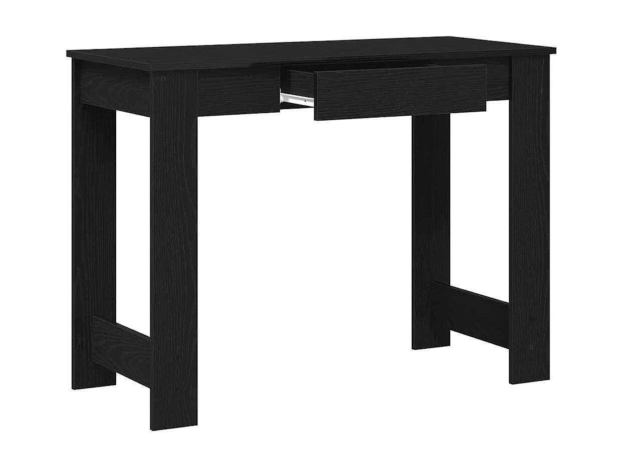 Bureau noir 100x45x75 cm bois d'ingénierie