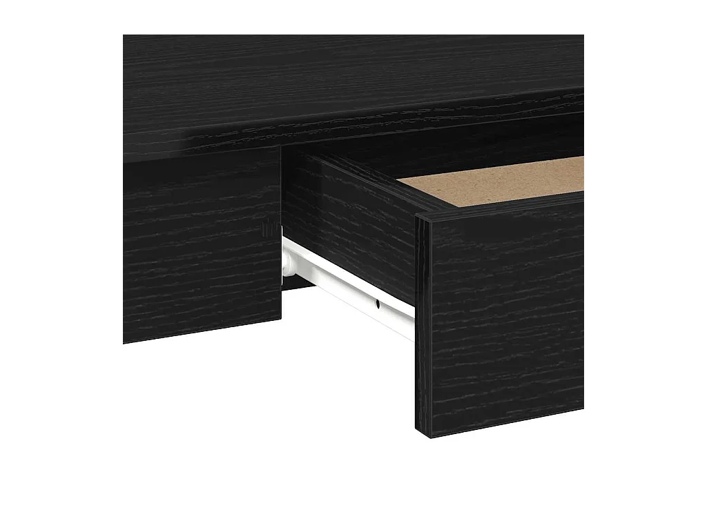 Bureau noir 100x45x75 cm bois d'ingénierie