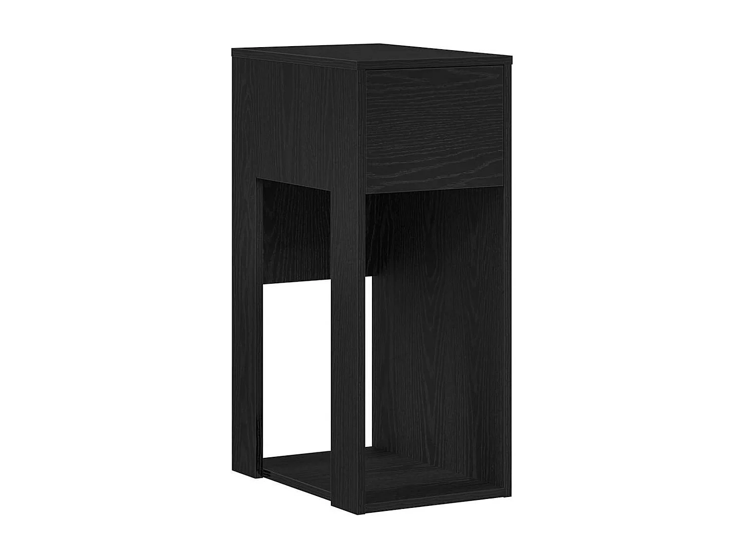 Support de tour d'ordinateur avec tiroir noir 30x44x74 cm