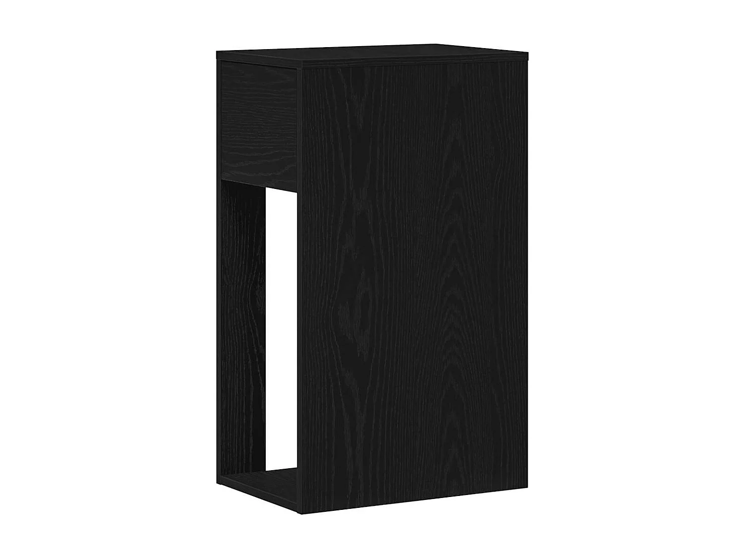 Support de tour d'ordinateur avec tiroir noir 30x44x74 cm