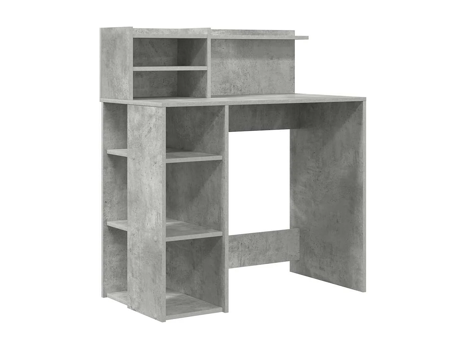 Bureau avec rangement Gris béton 90 x 48 x 101,5 cm