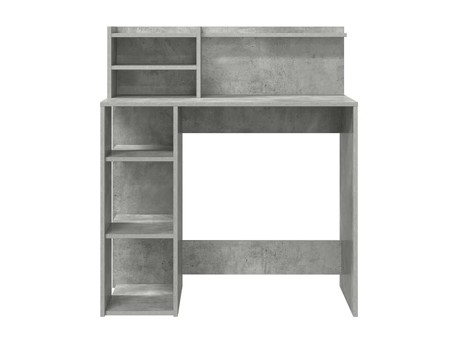 Bureau avec rangement Gris béton 90 x 48 x 101,5 cm