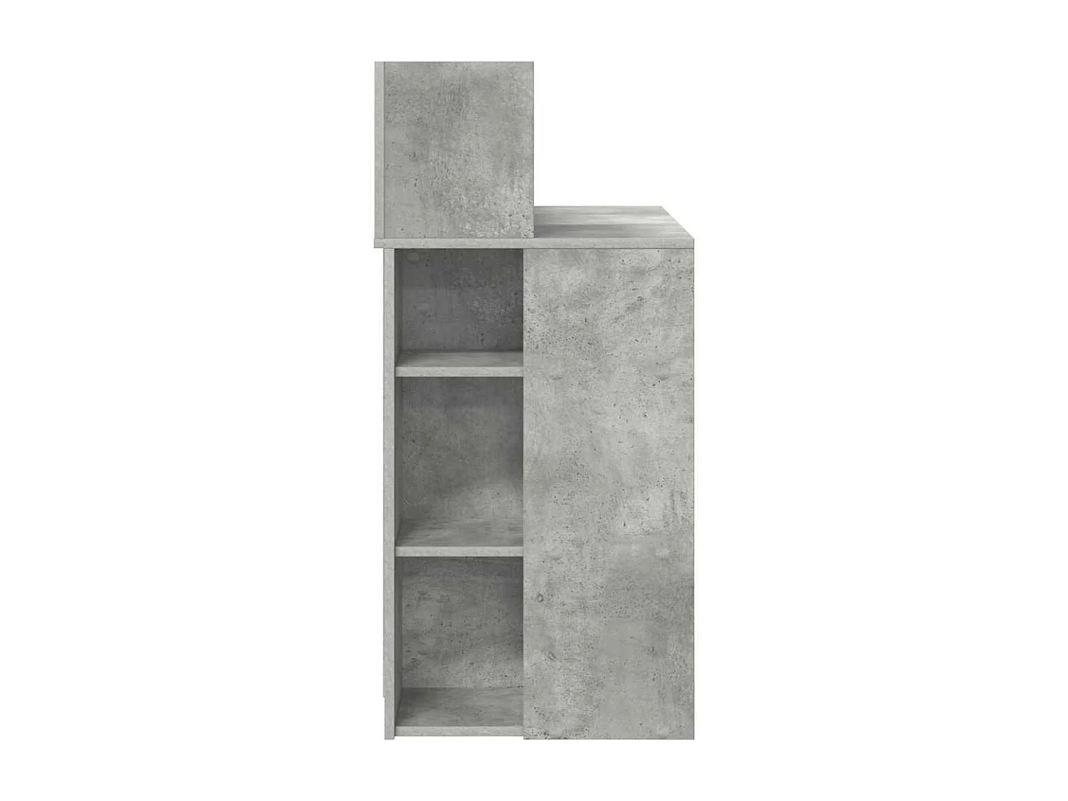 Bureau avec rangement Gris béton 90 x 48 x 101,5 cm