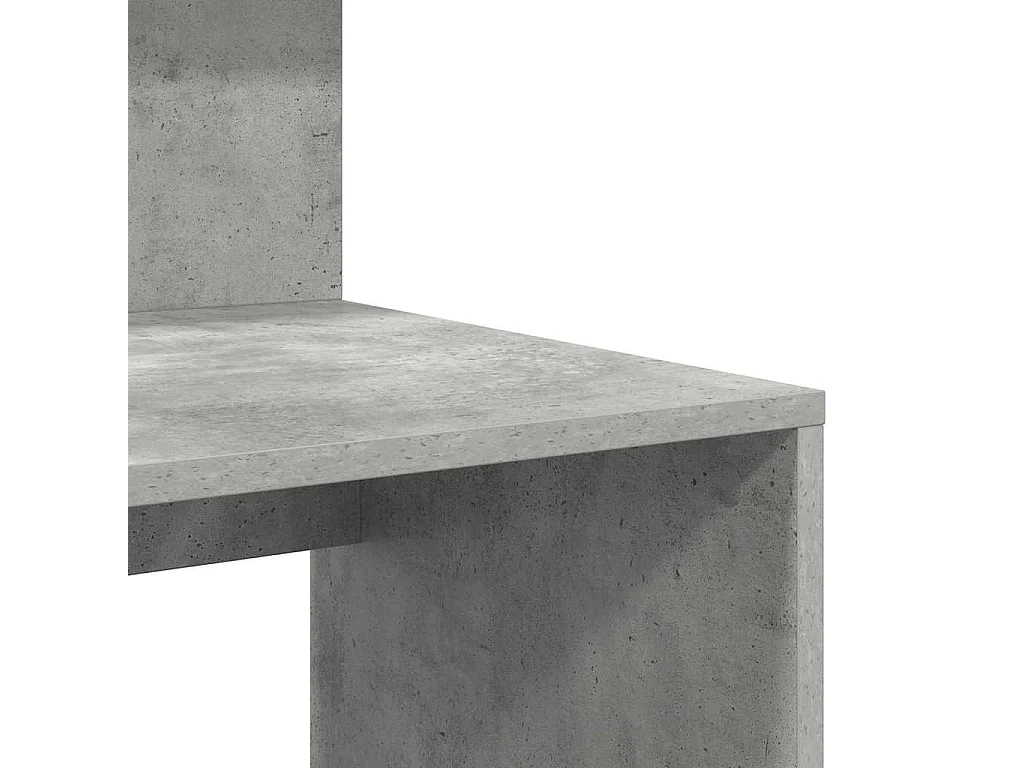 Bureau avec rangement Gris béton 90 x 48 x 101,5 cm