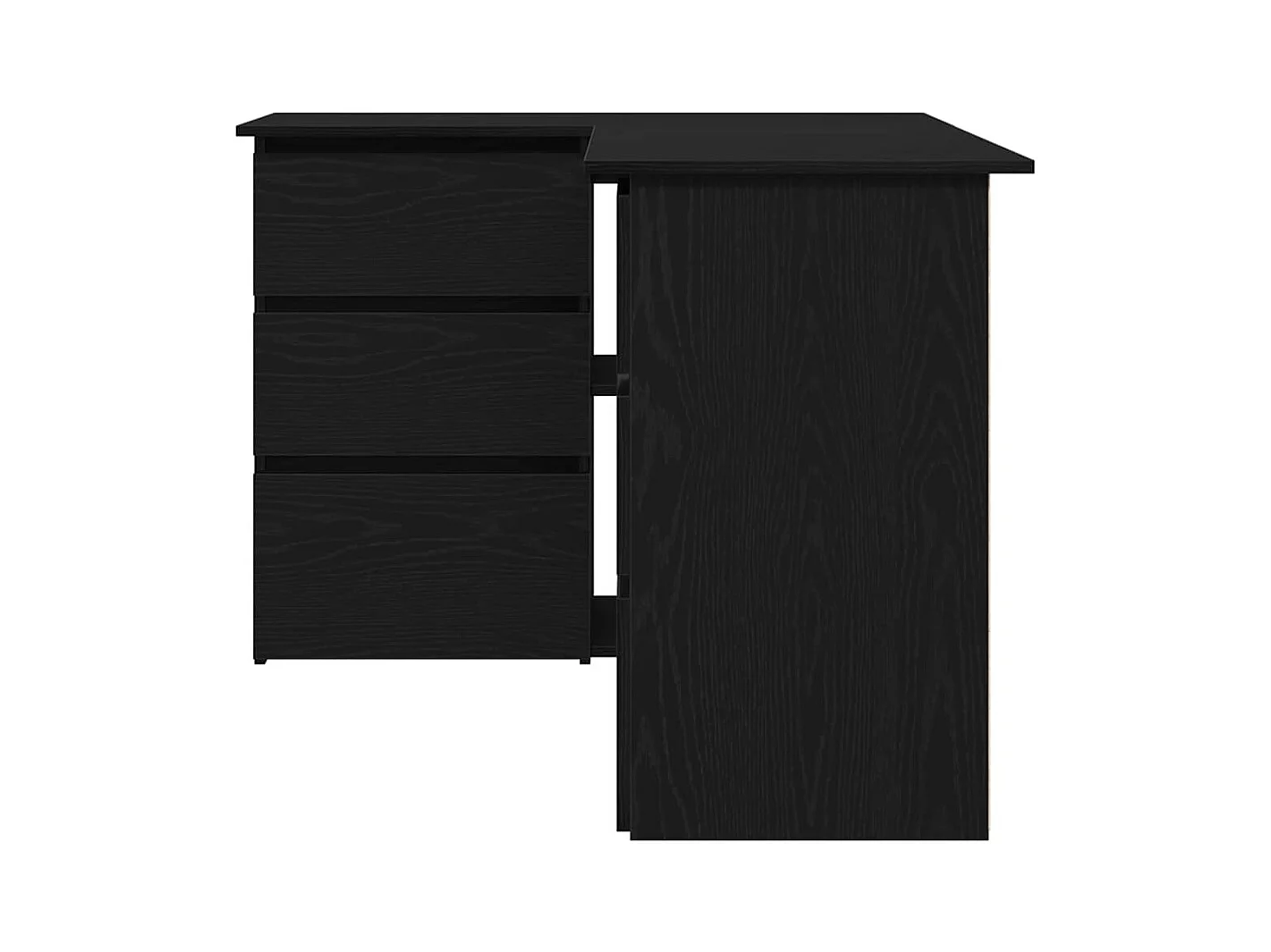Bureau d'angle Chêne noir 145 x 100 x 76 cm Bois d'ingénierie