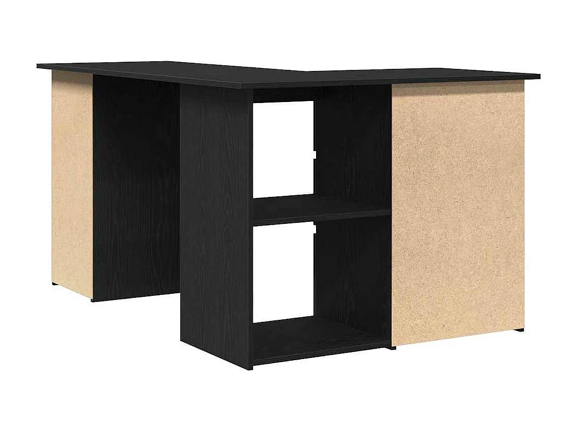 Bureau d'angle Chêne noir 145 x 100 x 76 cm Bois d'ingénierie