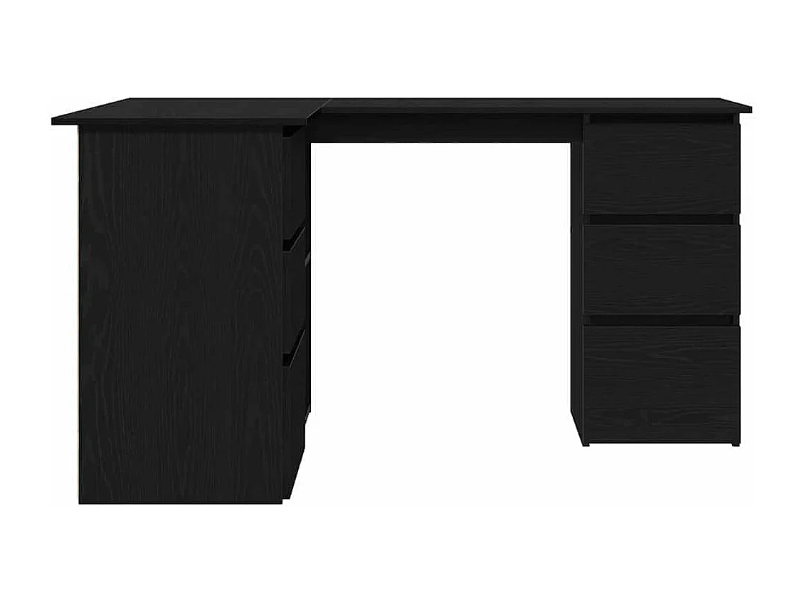 Bureau d'angle Chêne noir 145 x 100 x 76 cm Bois d'ingénierie