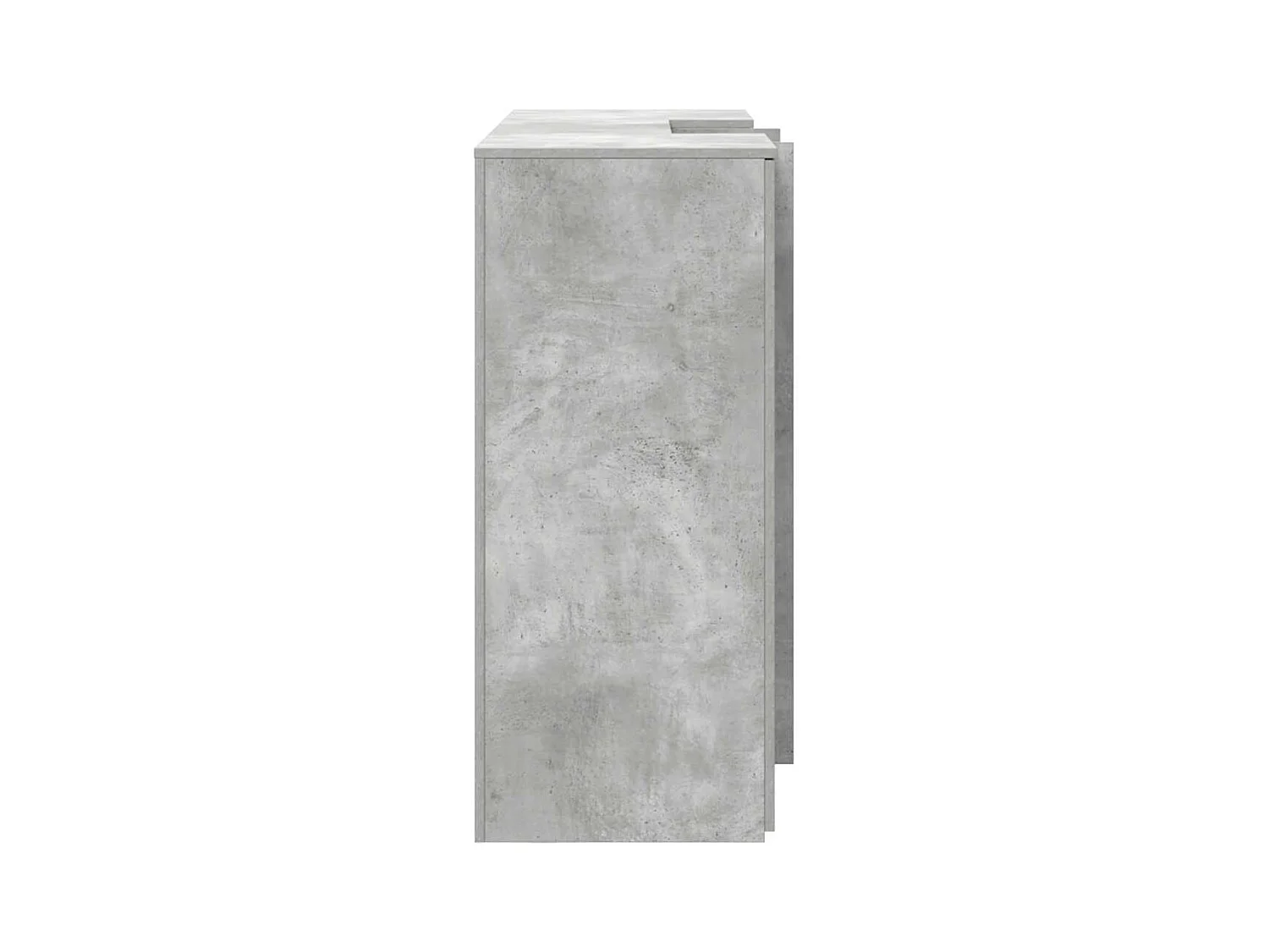 Bureau de réception gris béton 155x50x103,5cm bois d'ingénierie