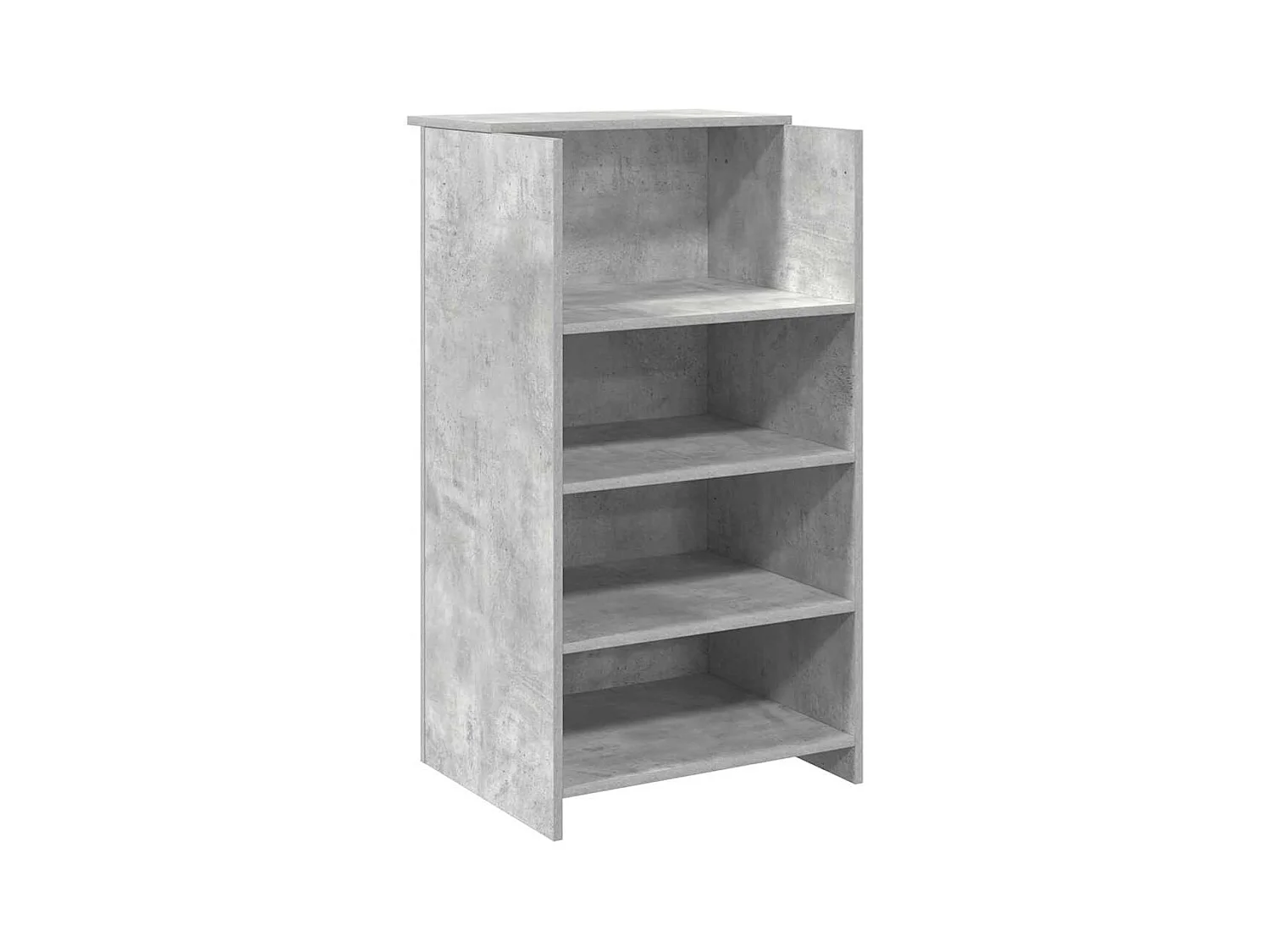 Bureau de réception gris béton 155x50x103,5cm bois d'ingénierie