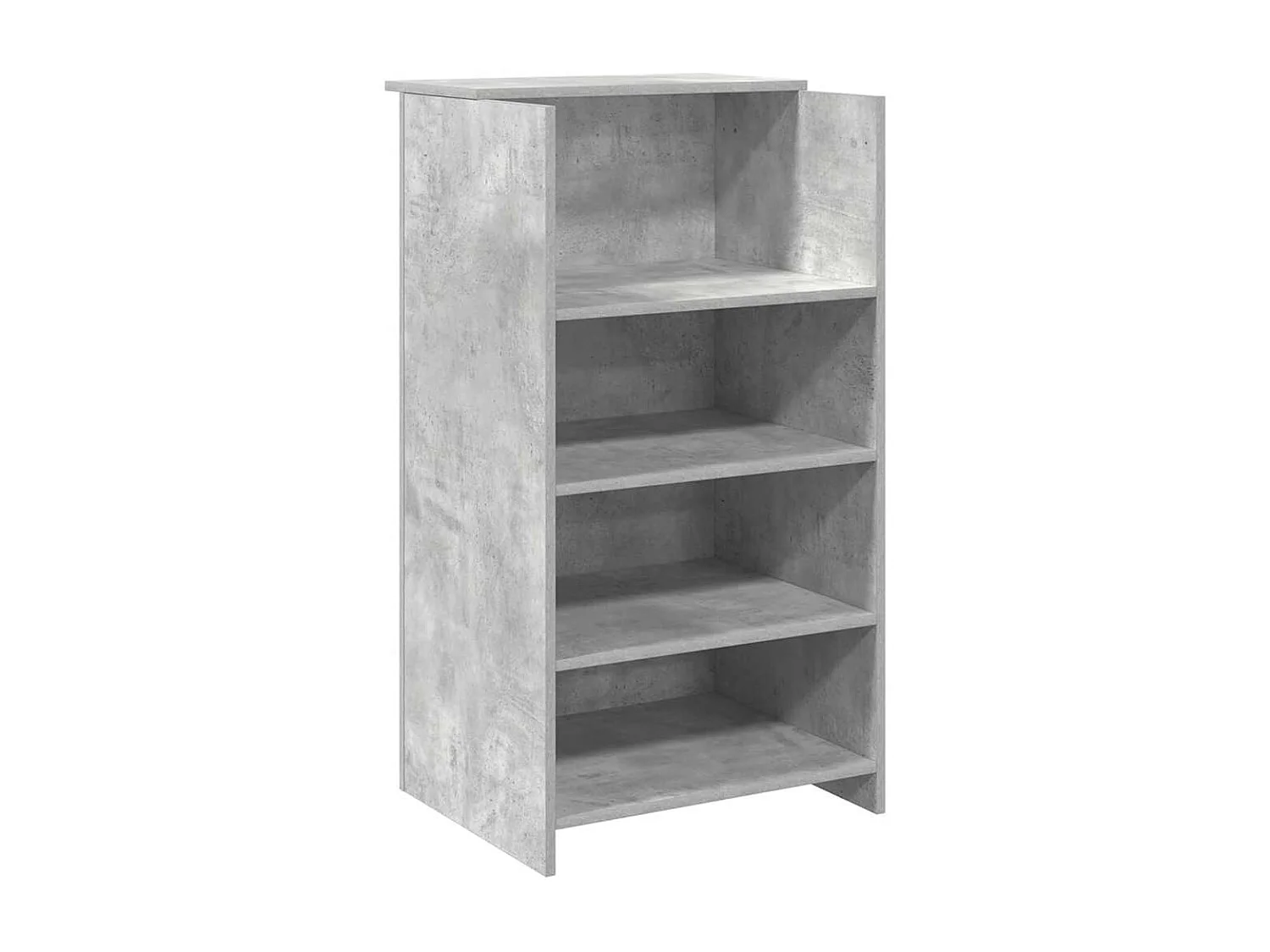 Bureau de réception gris béton 155x50x103,5cm bois d'ingénierie