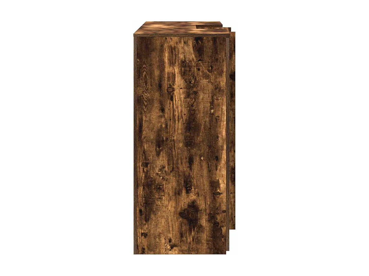 Bureau de réception chêne fumé 155x50x103,5cm bois d'ingénierie