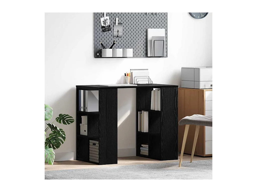 Escritorio Roble negro 90 x 50 x 75 cm Madera contrachapada