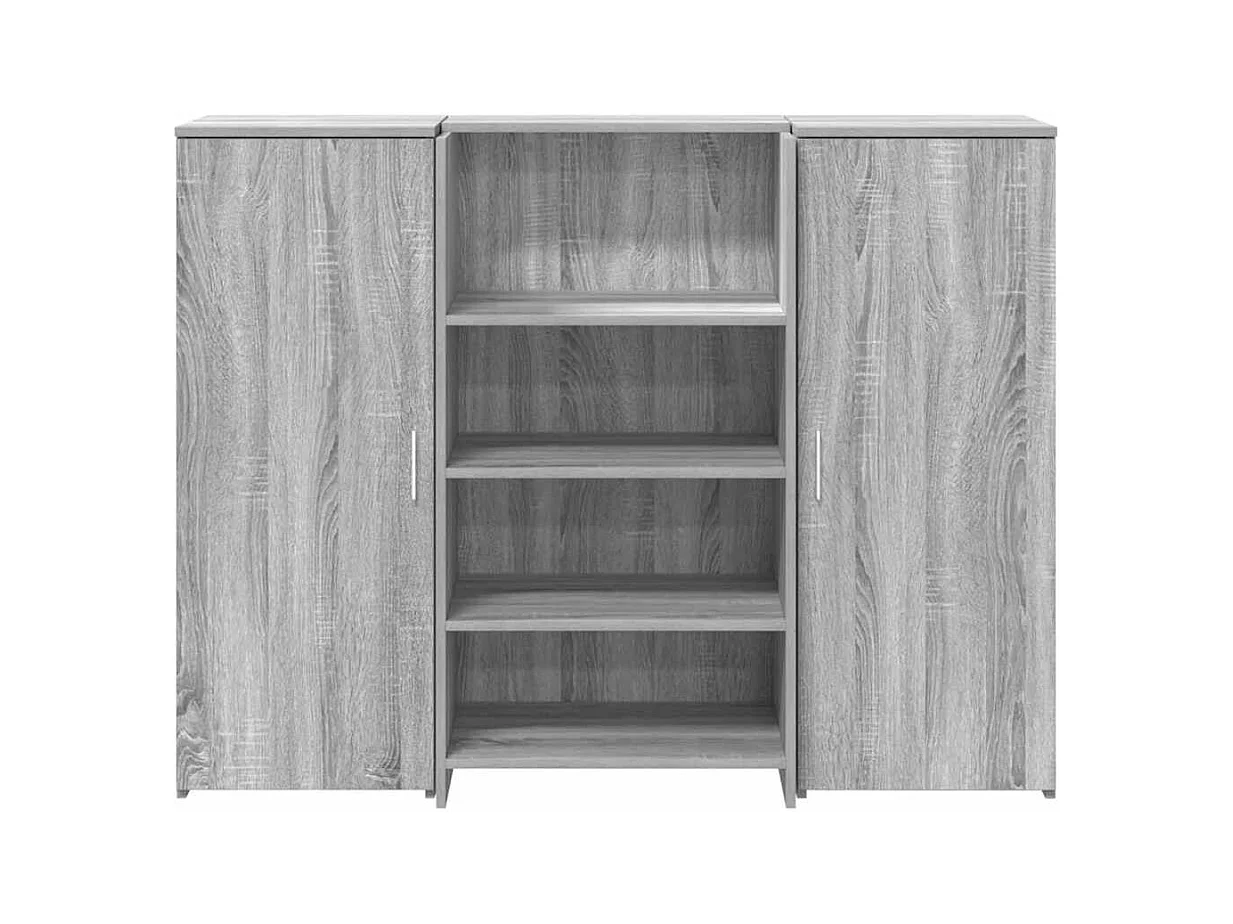 Bureau de réception sonoma gris 135x50x103,5 cm bois ingénierie