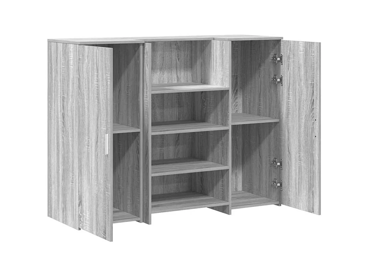 Bureau de réception sonoma gris 135x50x103,5 cm bois ingénierie