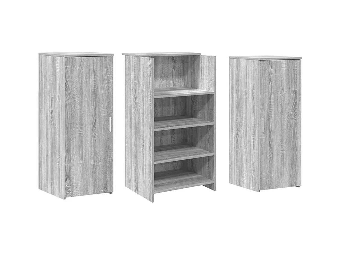 Bureau de réception sonoma gris 135x50x103,5 cm bois ingénierie