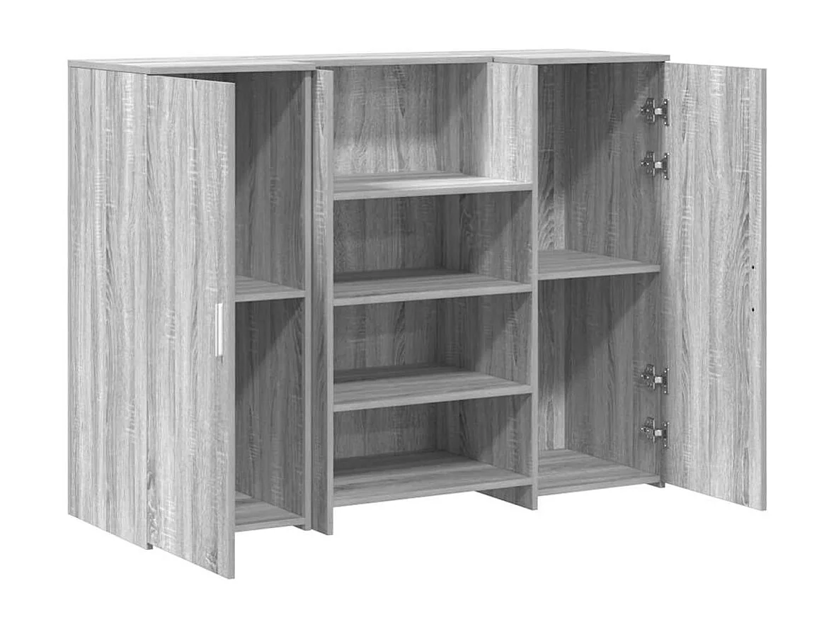 Bureau de réception sonoma gris 135x50x103,5 cm bois ingénierie