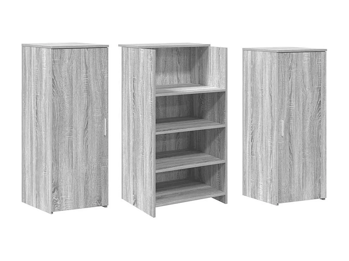 Bureau de réception sonoma gris 135x50x103,5 cm bois ingénierie