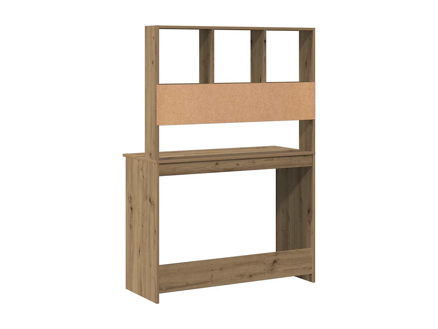 Bureau avec étagères chêne artisanal Bois d'ingénierie