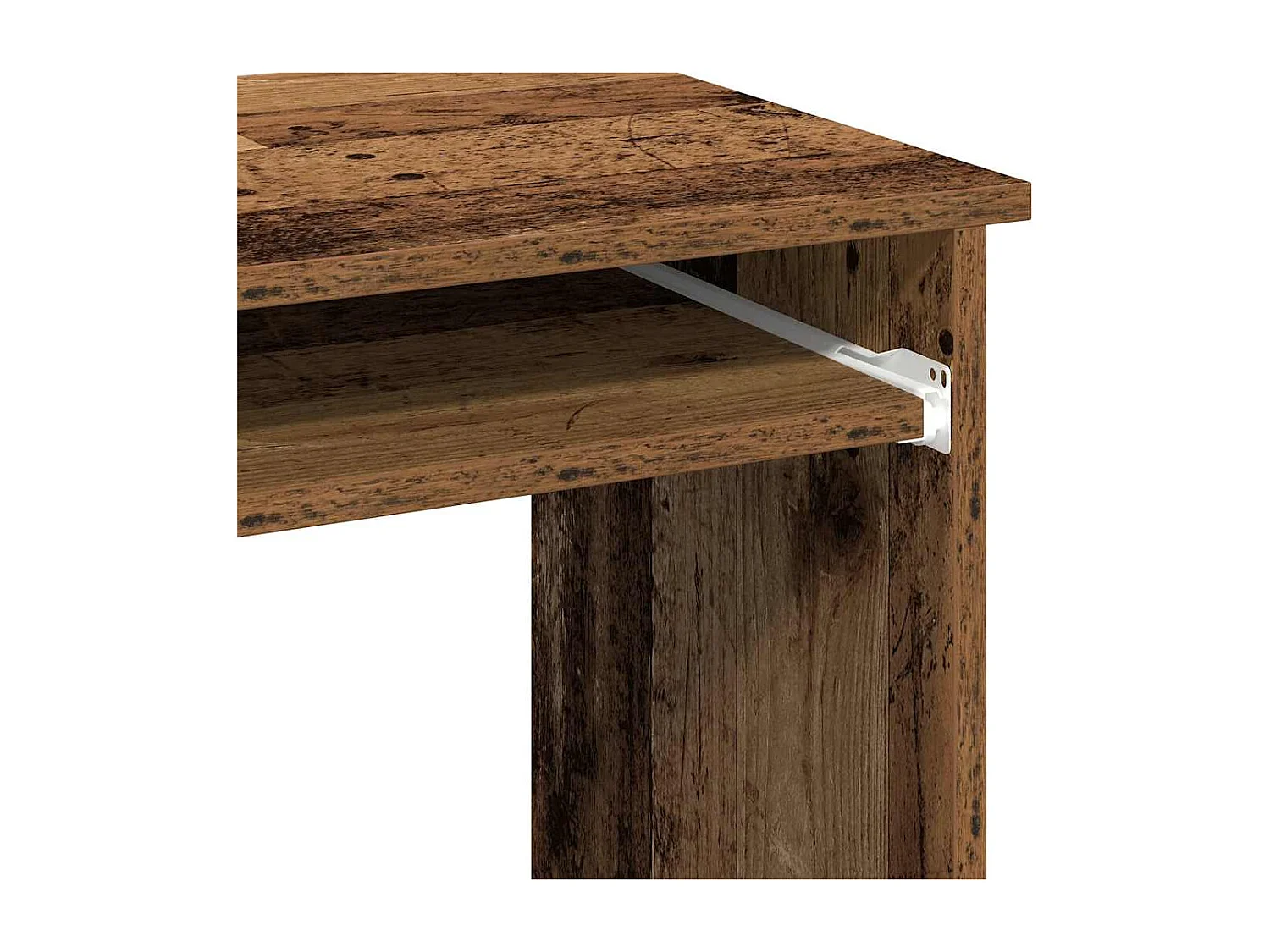 Bureau avec étagères vieux bois 84x40x78 cm bois d'ingénierie