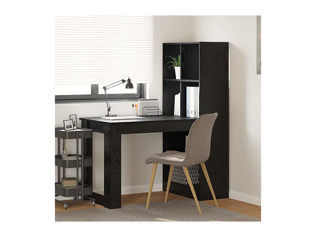 Escritorio Roble negro 122 x 67 x 145 cm Madera contrachapada