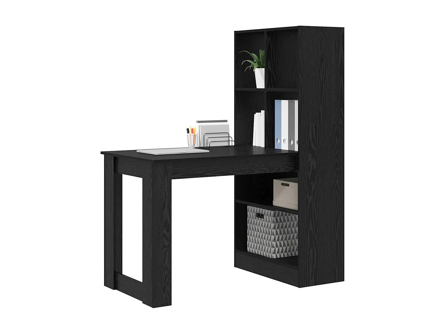 Bureau Chêne noir 122 x 67 x 145 cm Bois d'ingénierie