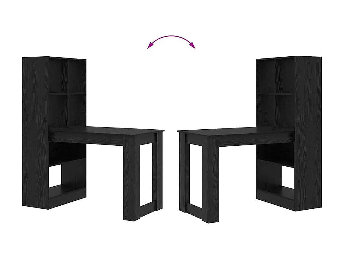 Bureau Chêne noir 122 x 67 x 145 cm Bois d'ingénierie