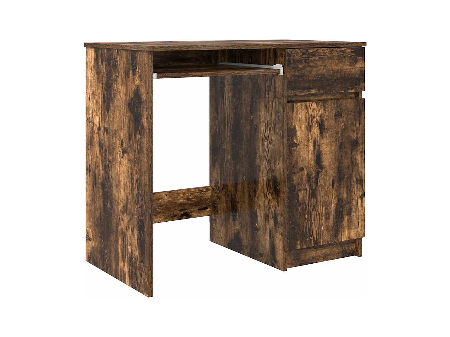 Bureau chêne fumé 86x49x76 cm bois d'ingénierie