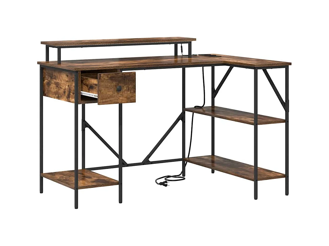 Bureau Chêne fumé 120 x 79 x 86.5 cm Bois d'ingénierie