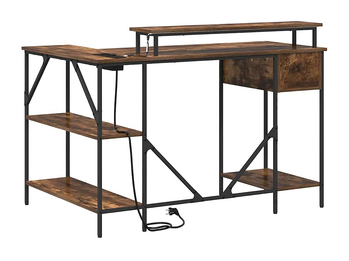 Bureau Chêne fumé 120 x 79 x 86.5 cm Bois d'ingénierie