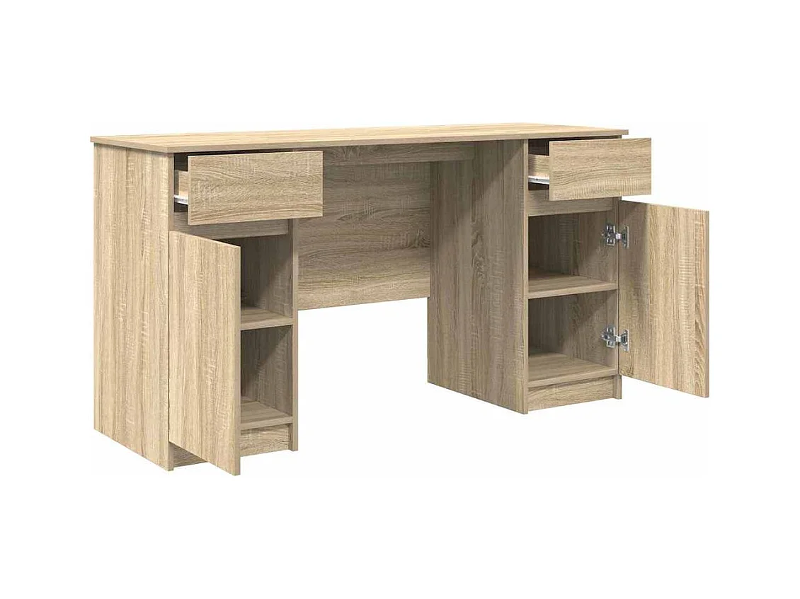 Bureau Chêne sonoma 140 x 49 x 76 cm Bois d'ingénierie