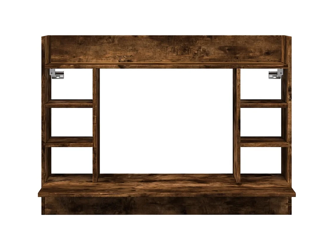 Bureau mural chêne fumé 105x48x75 cm bois d'ingénierie