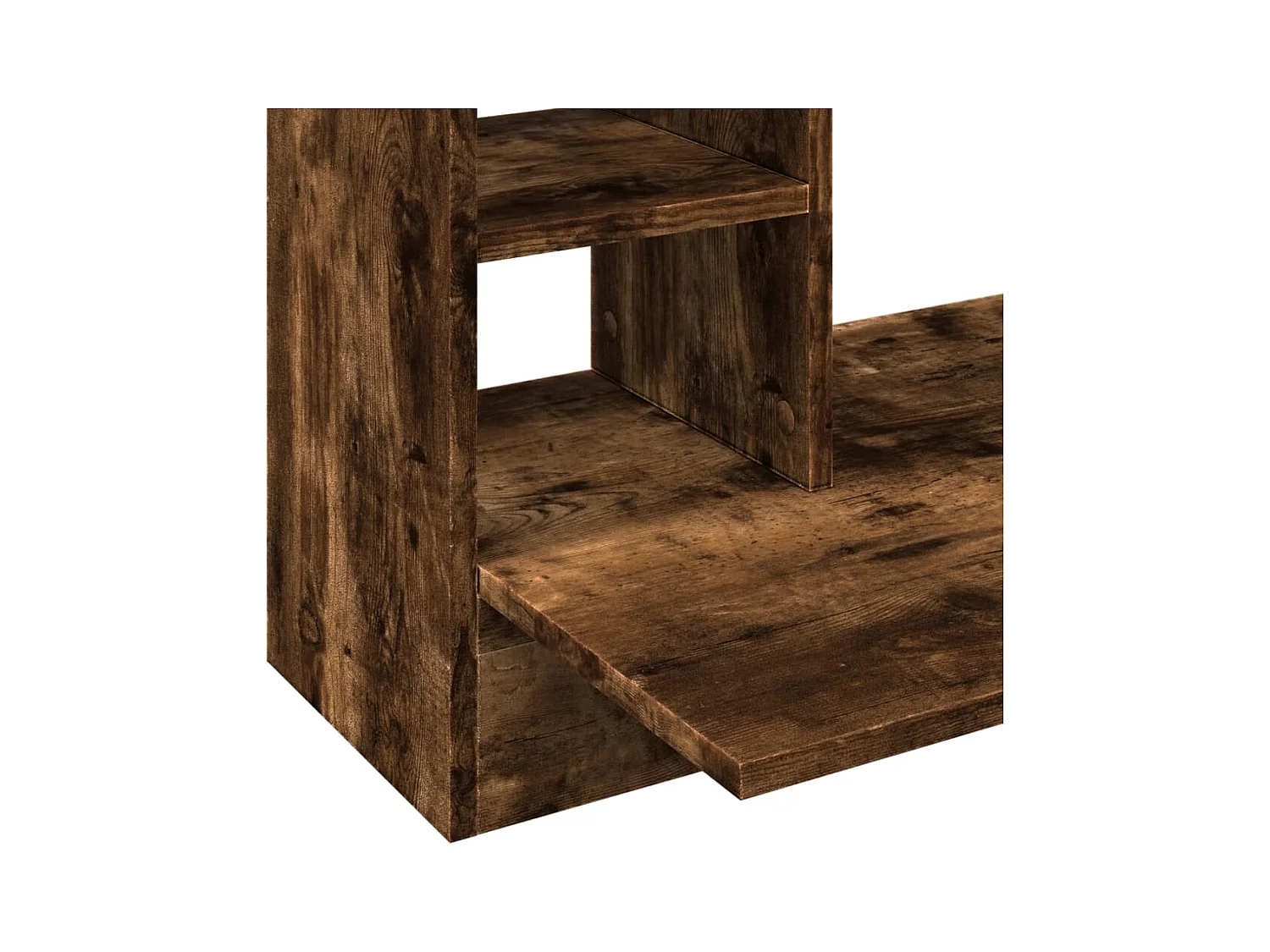 Bureau mural chêne fumé 105x48x75 cm bois d'ingénierie