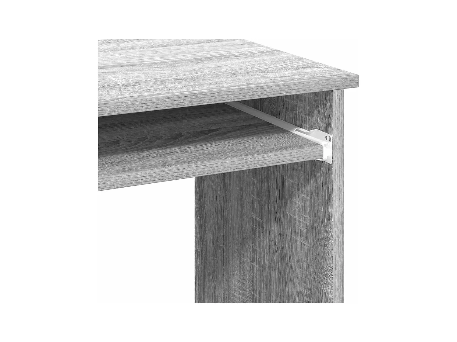 Bureau avec étagères sonoma gris 84x40x78 cm bois d'ingénierie