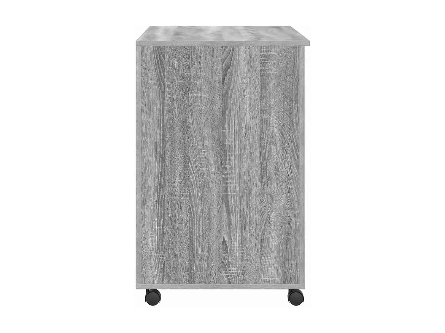 Bureau avec roulettes Gris 91 x 50 x 77 cm Bois d'ingénierie