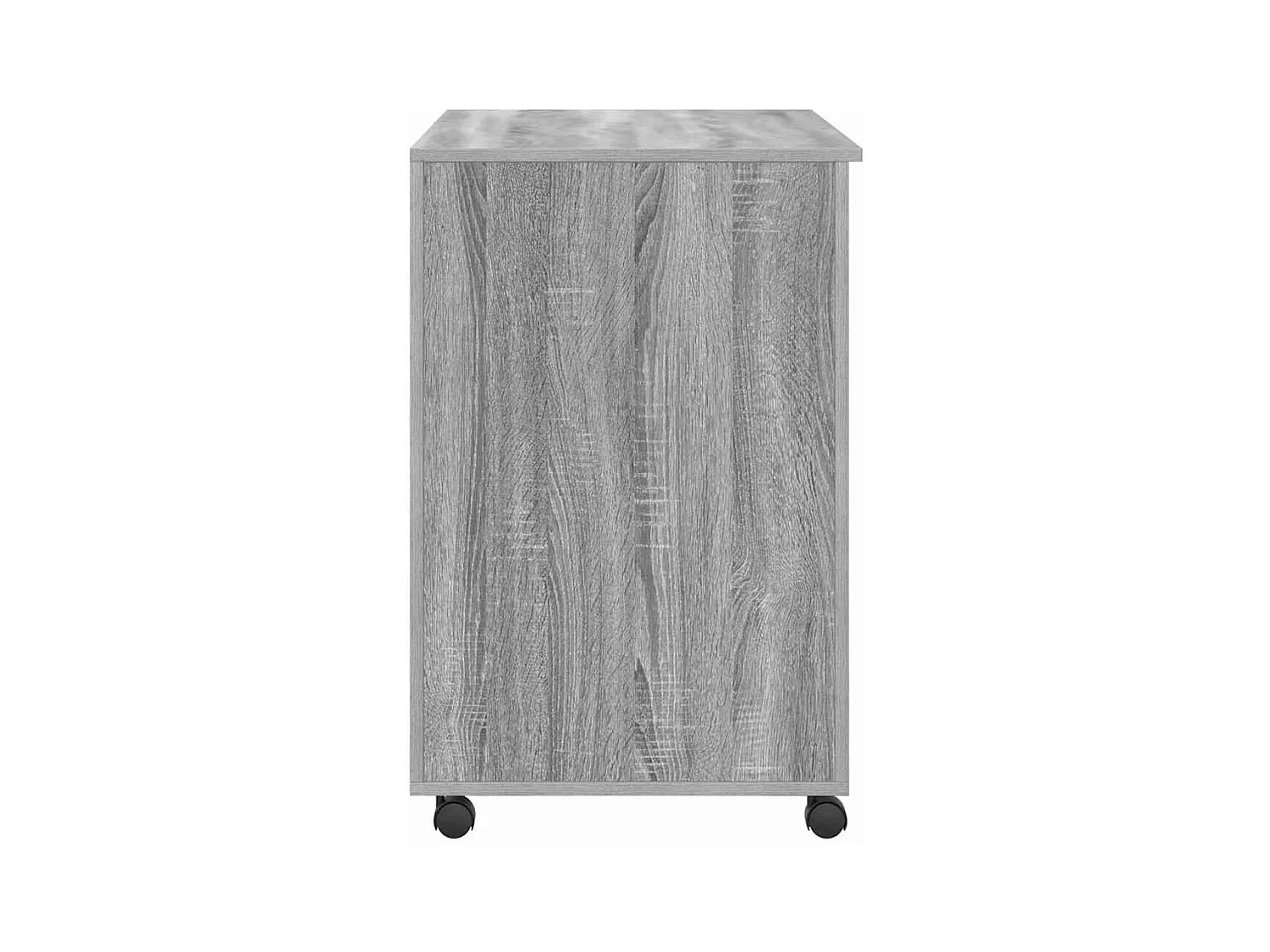 Bureau avec roulettes Gris 91 x 50 x 77 cm Bois d'ingénierie