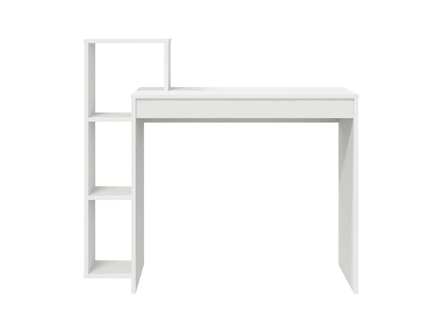 Mesa com prateleira Branco 100 x 40 x 90 cm Madeira processada