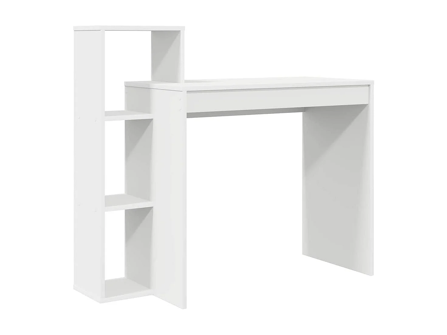 Bureau avec étagère Blanc 100 x 40 x 90 cm Bois d'ingénierie