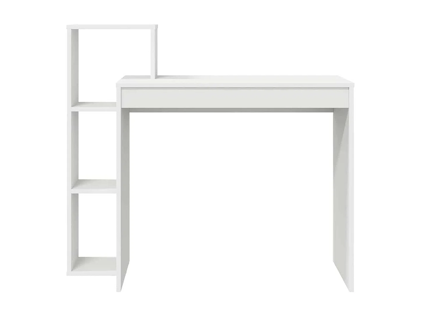 Bureau avec étagère Blanc 100 x 40 x 90 cm Bois d'ingénierie