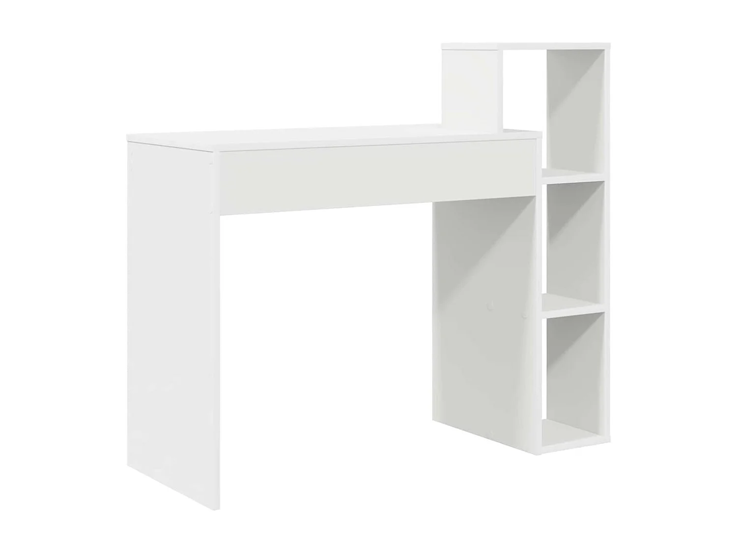 Bureau avec étagère Blanc 100 x 40 x 90 cm Bois d'ingénierie