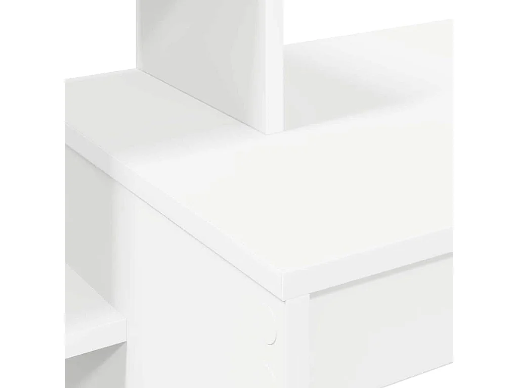 Bureau avec étagère Blanc 100 x 40 x 90 cm Bois d'ingénierie