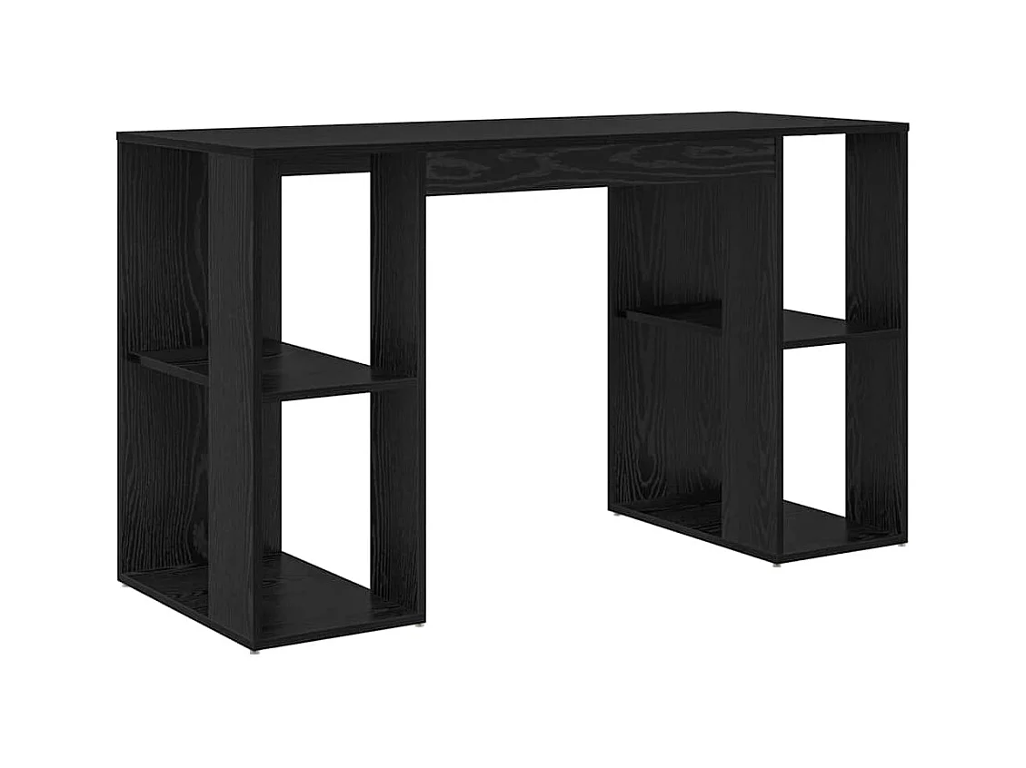 Bureau avec Rangement Chêne noir 130 x 50,5 x 75 cm