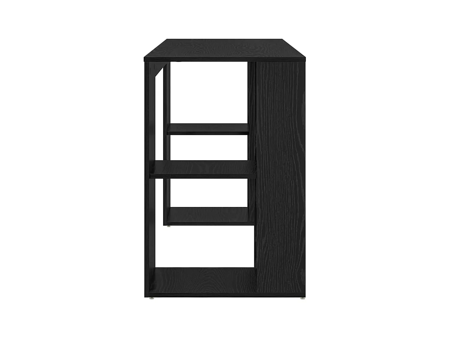 Bureau avec Rangement Chêne noir 130 x 50,5 x 75 cm